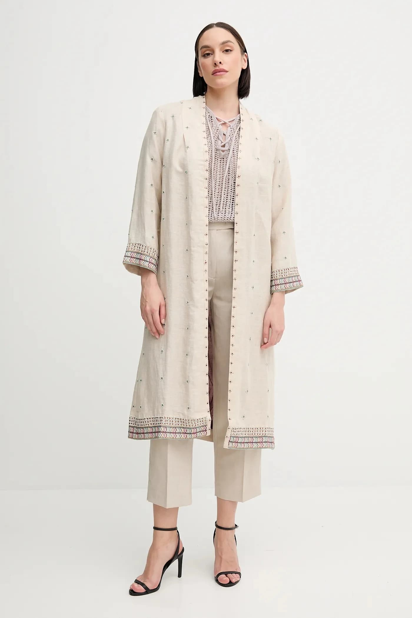 Брюки из смесового льна - фото 2