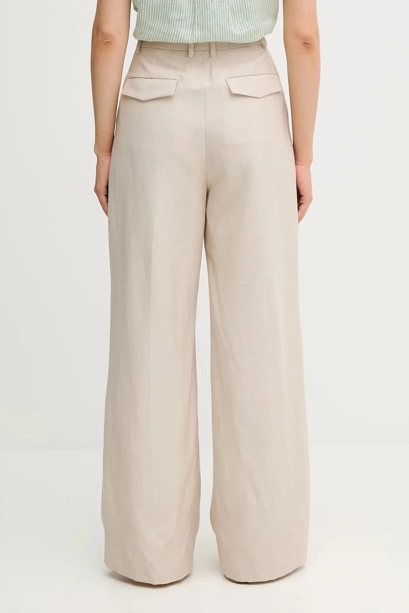 Брюки из смесового льна - фото 3