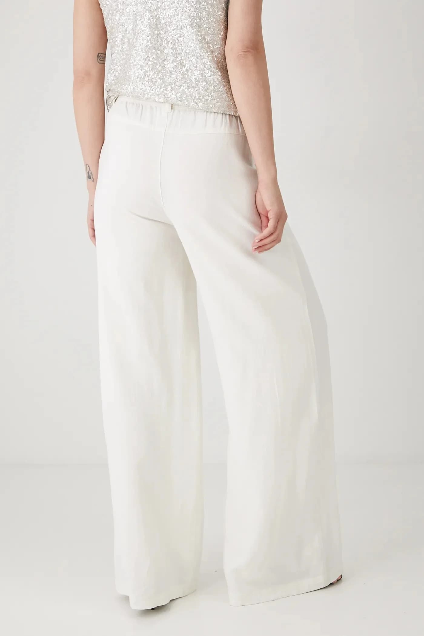 Брюки из смесового льна - фото 3