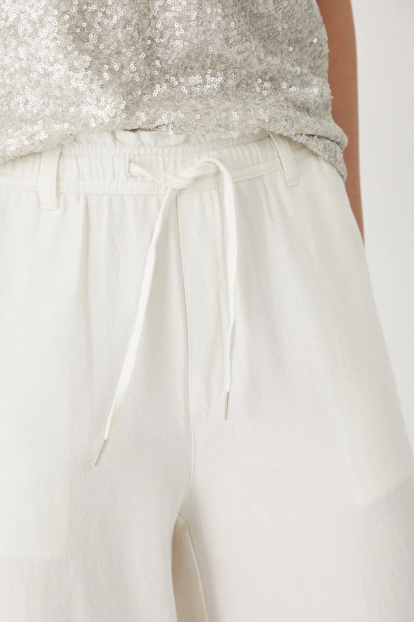 Брюки из смесового льна - фото 4