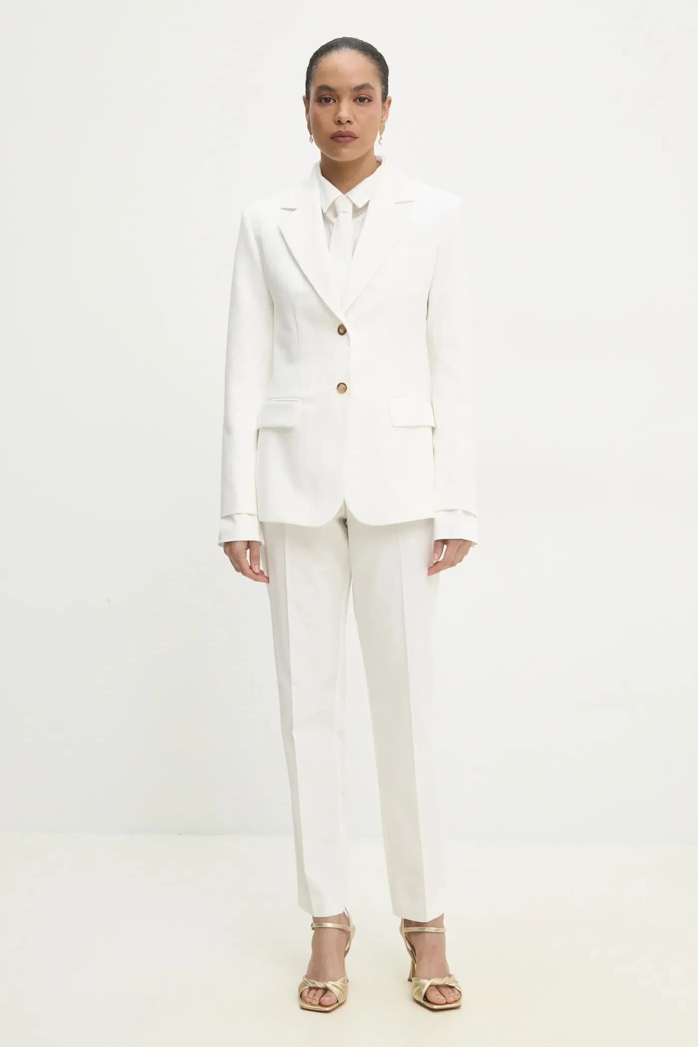 Костюмные брюки прямого кроя - фото 2