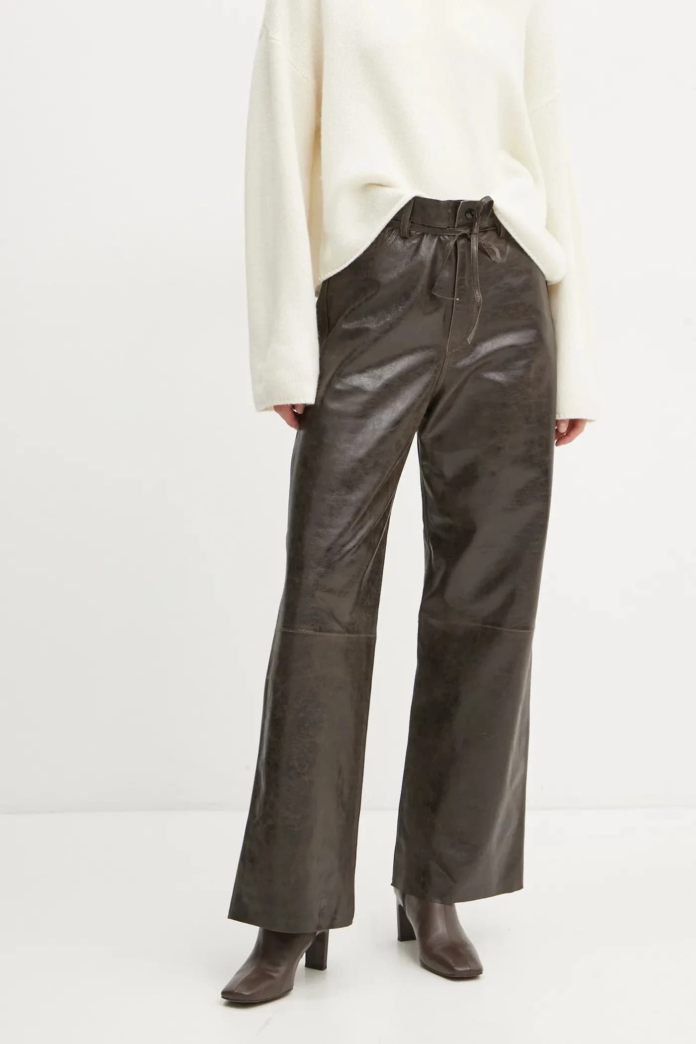 Элайджа кожаные брюки