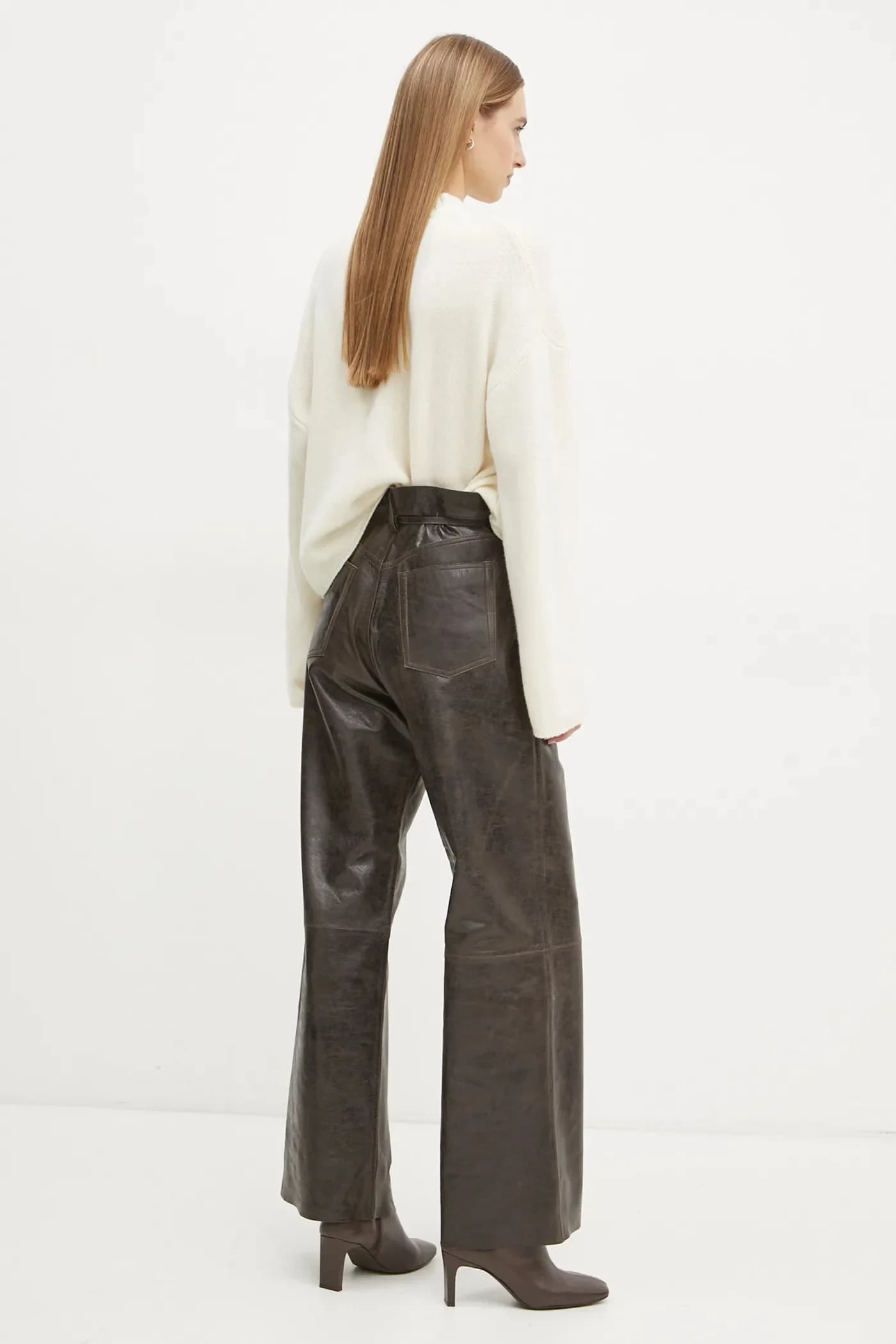 Элайджа кожаные брюки - фото 3