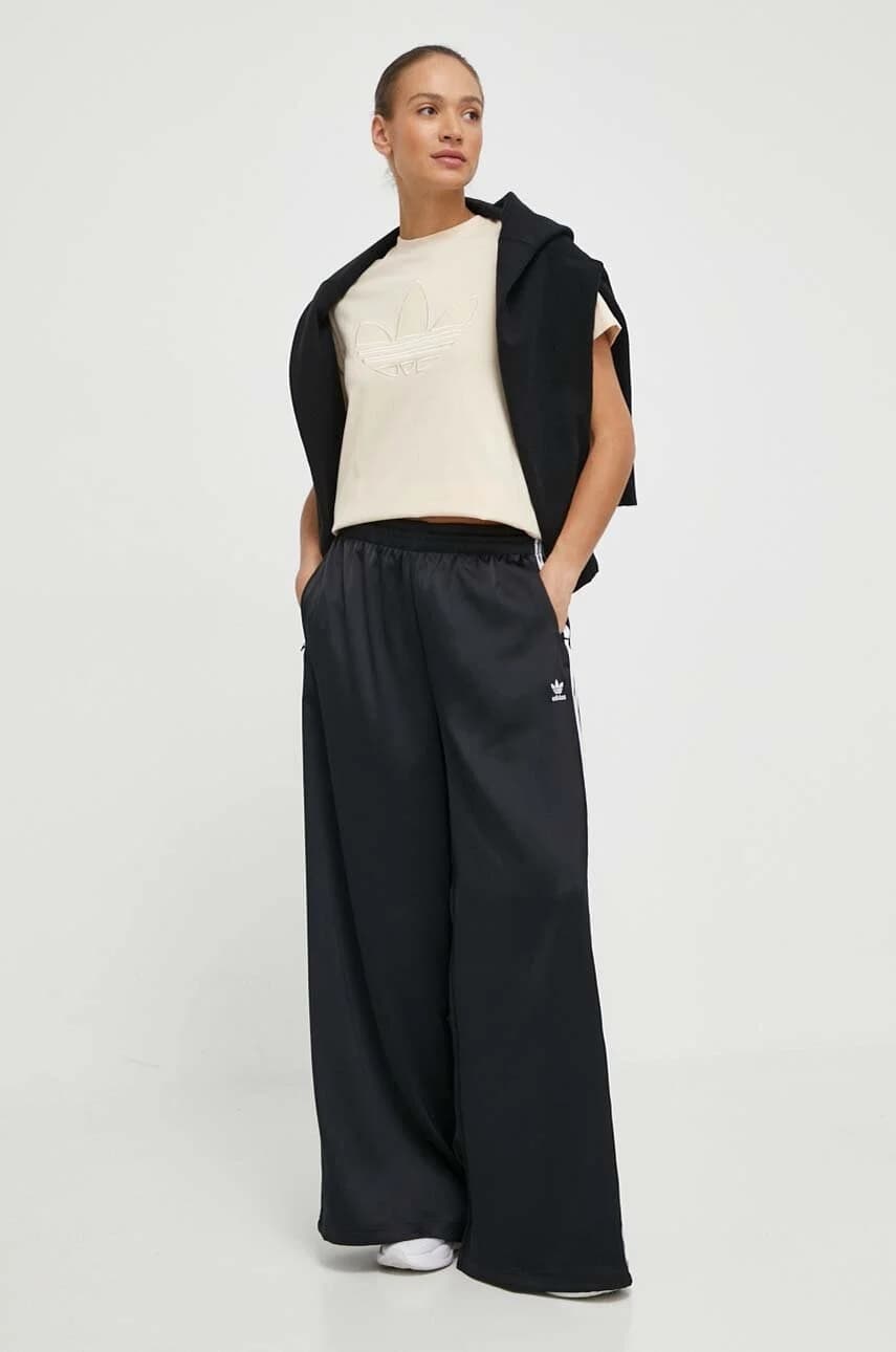 Атласные широкие спортивные брюки - фото 2