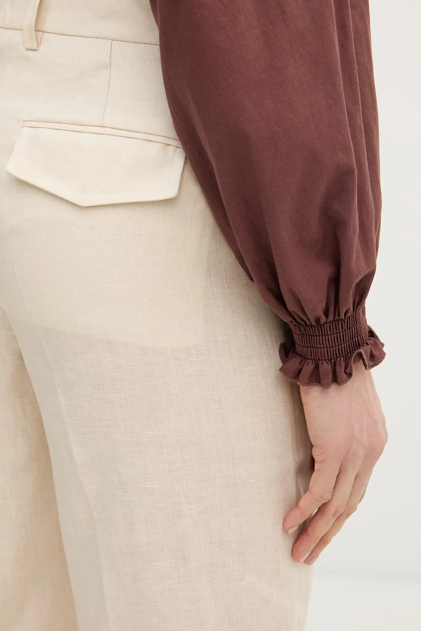 PLIMPI льняные прямые женские брюки - фото 4