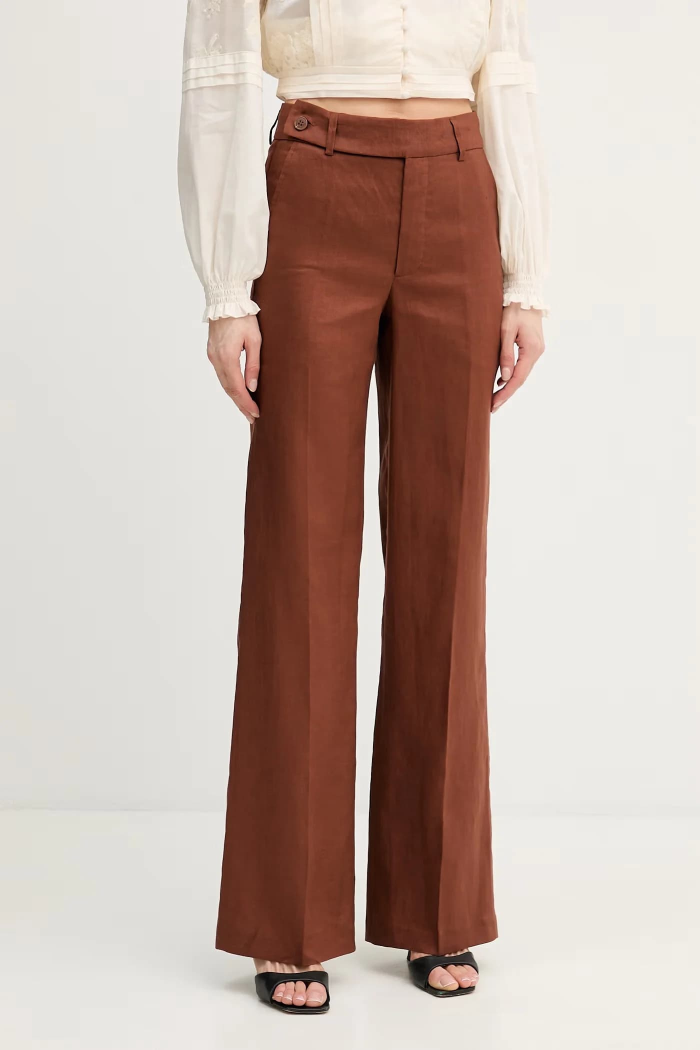 PLIMPI льняные прямые женские брюки