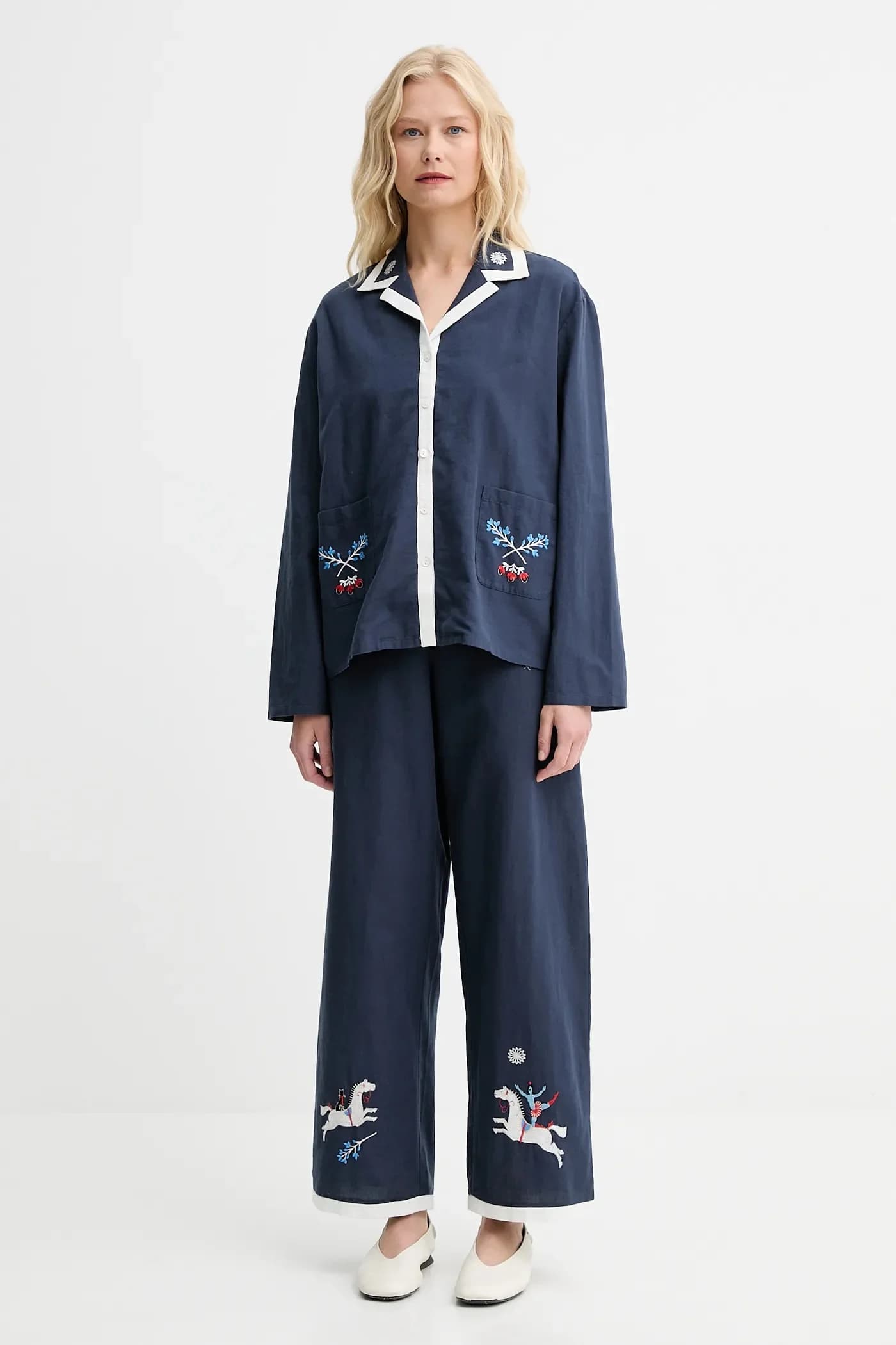 Брюки из смесового льна - фото 2