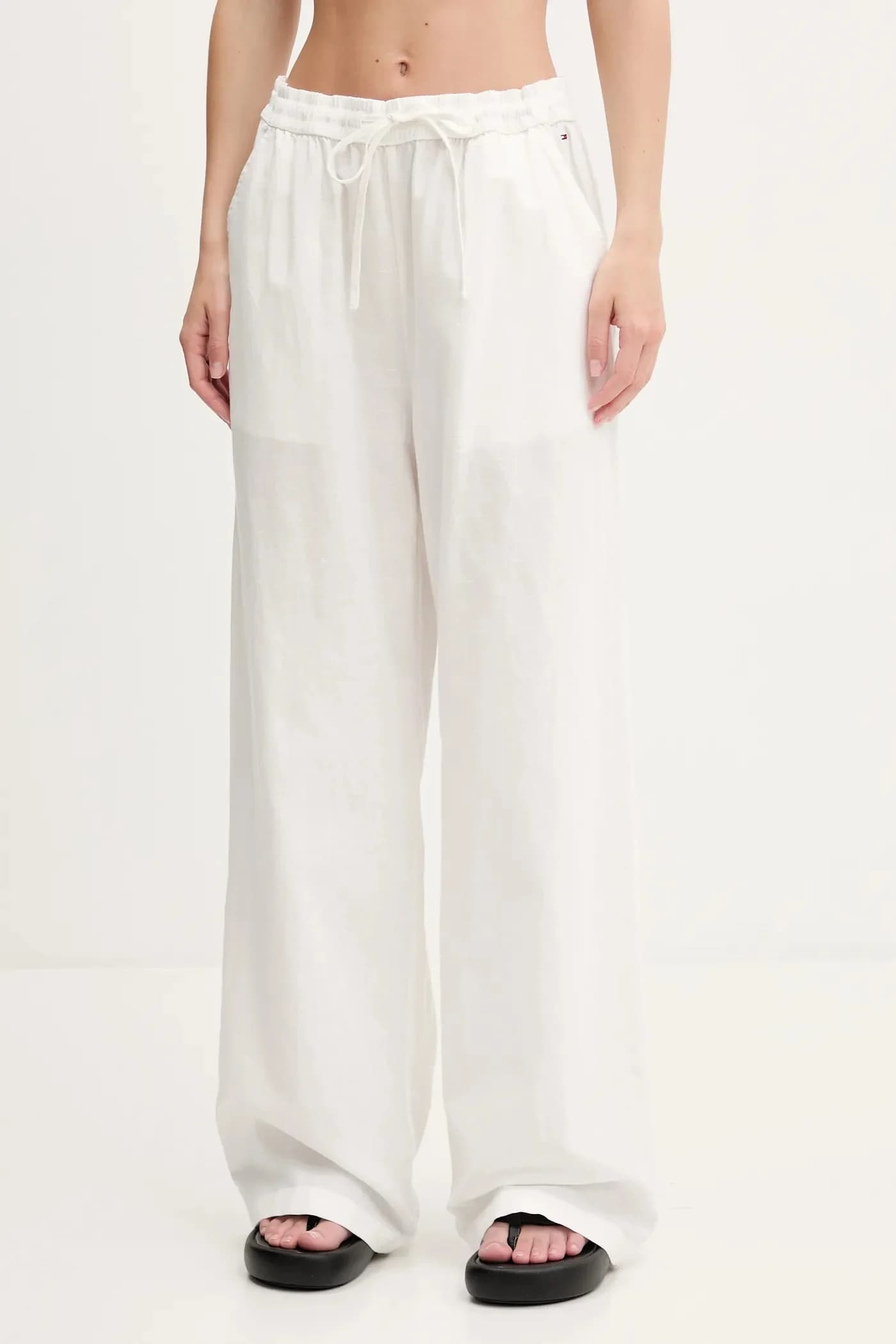 Брюки из смесового льна