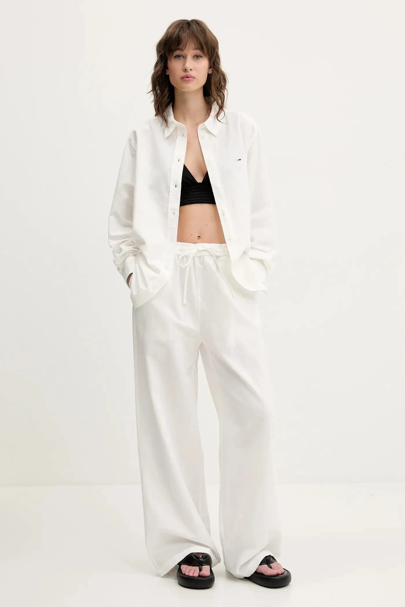 Брюки из смесового льна - фото 2