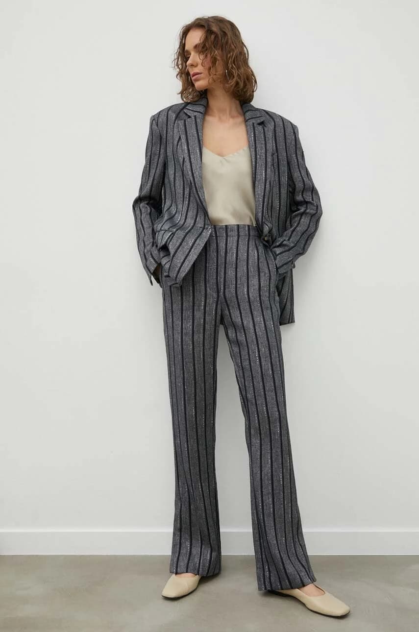 Спортивные брюки из льняной ткани - фото 2