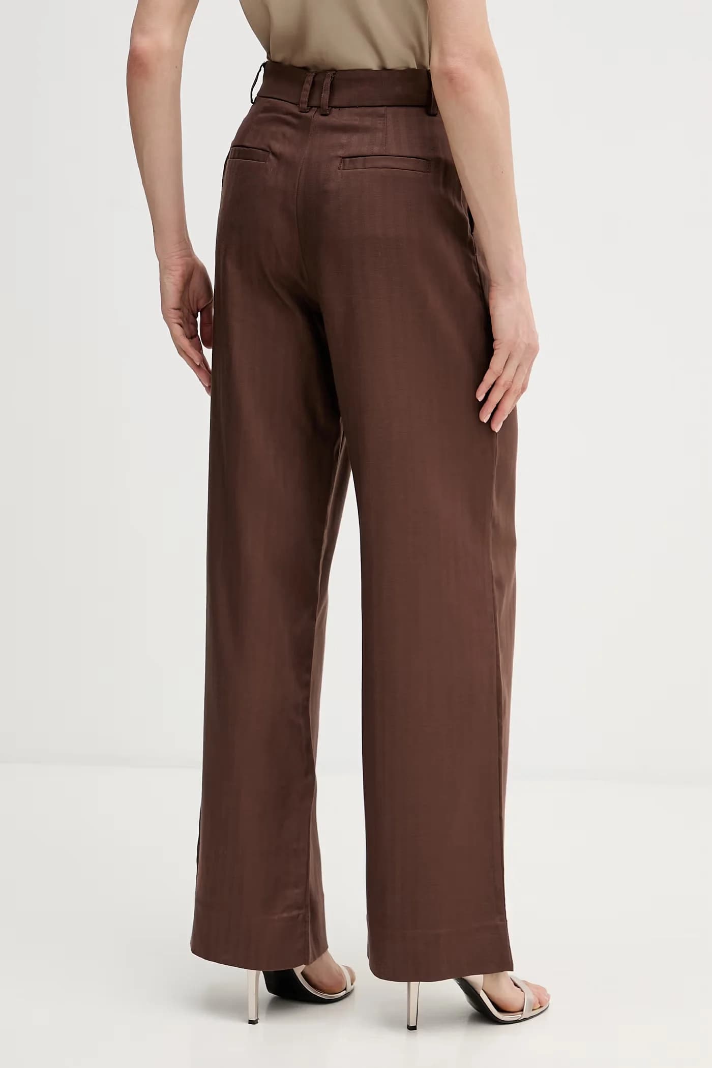 Брюки из смесового льна - фото 3