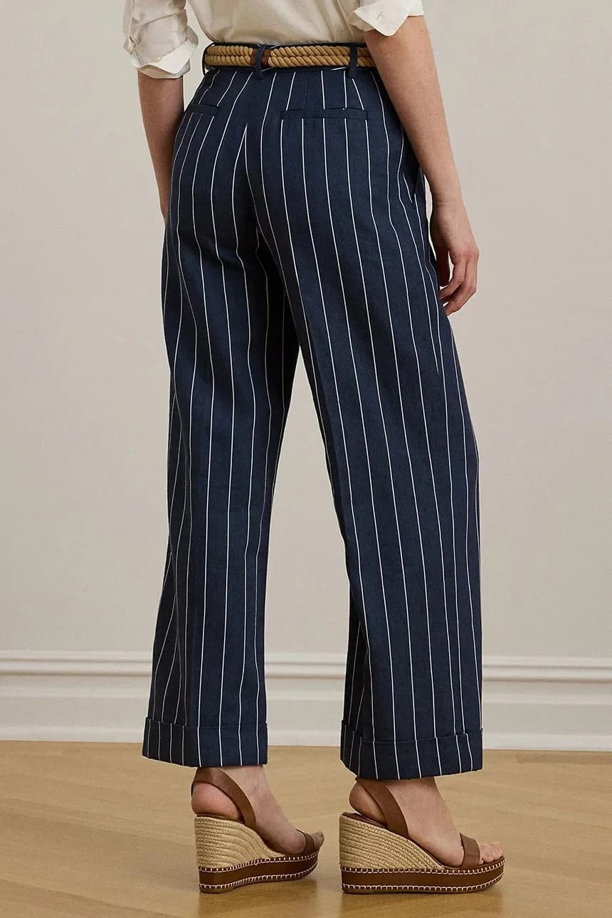 Брюки из смесового льна - фото 2