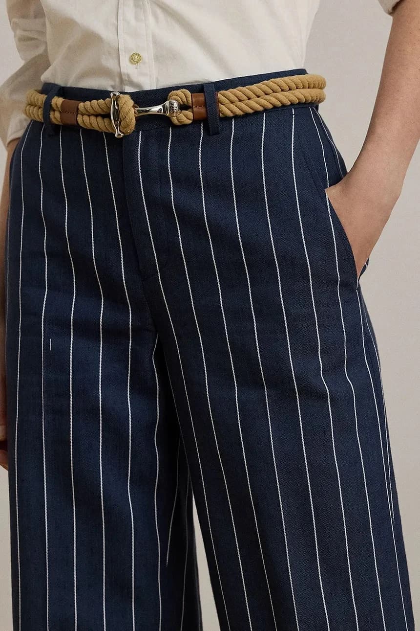 Брюки из смесового льна - фото 4