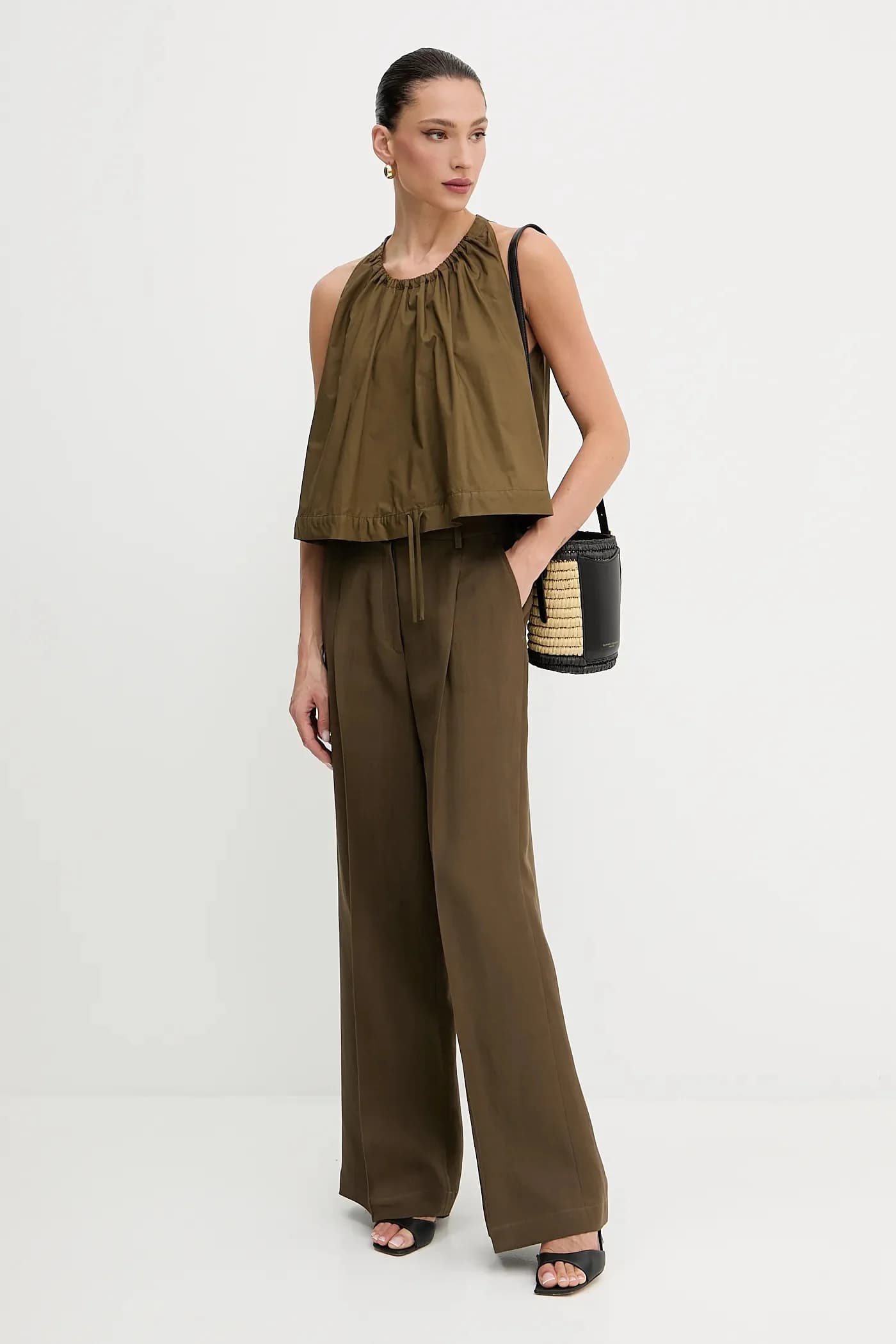 Брюки из смесового льна - фото 2