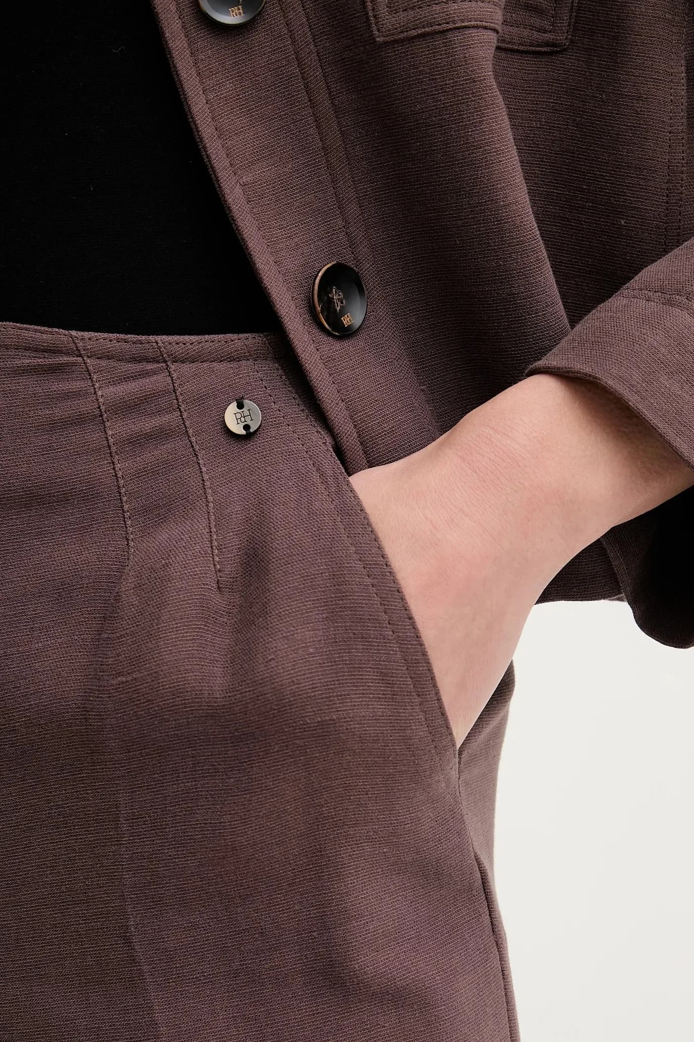 Брюки из смесового льна - фото 4