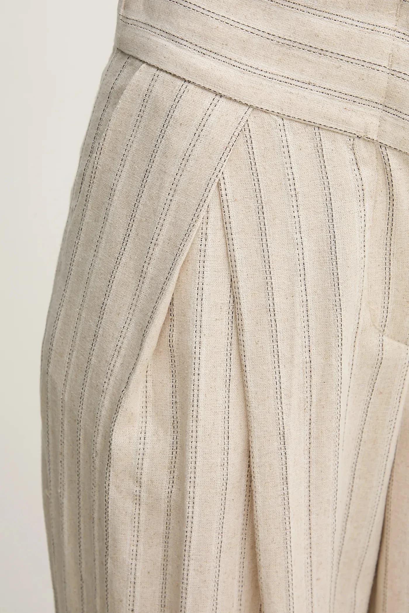 Брюки из смесового льна - фото 4