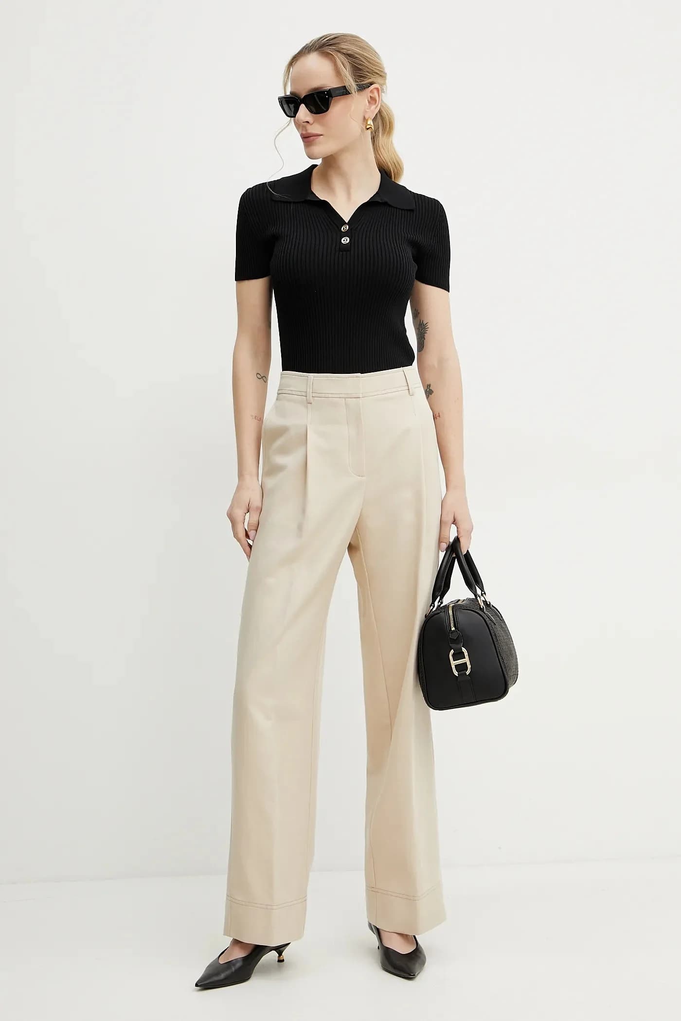 Брюки из смесового льна - фото 2