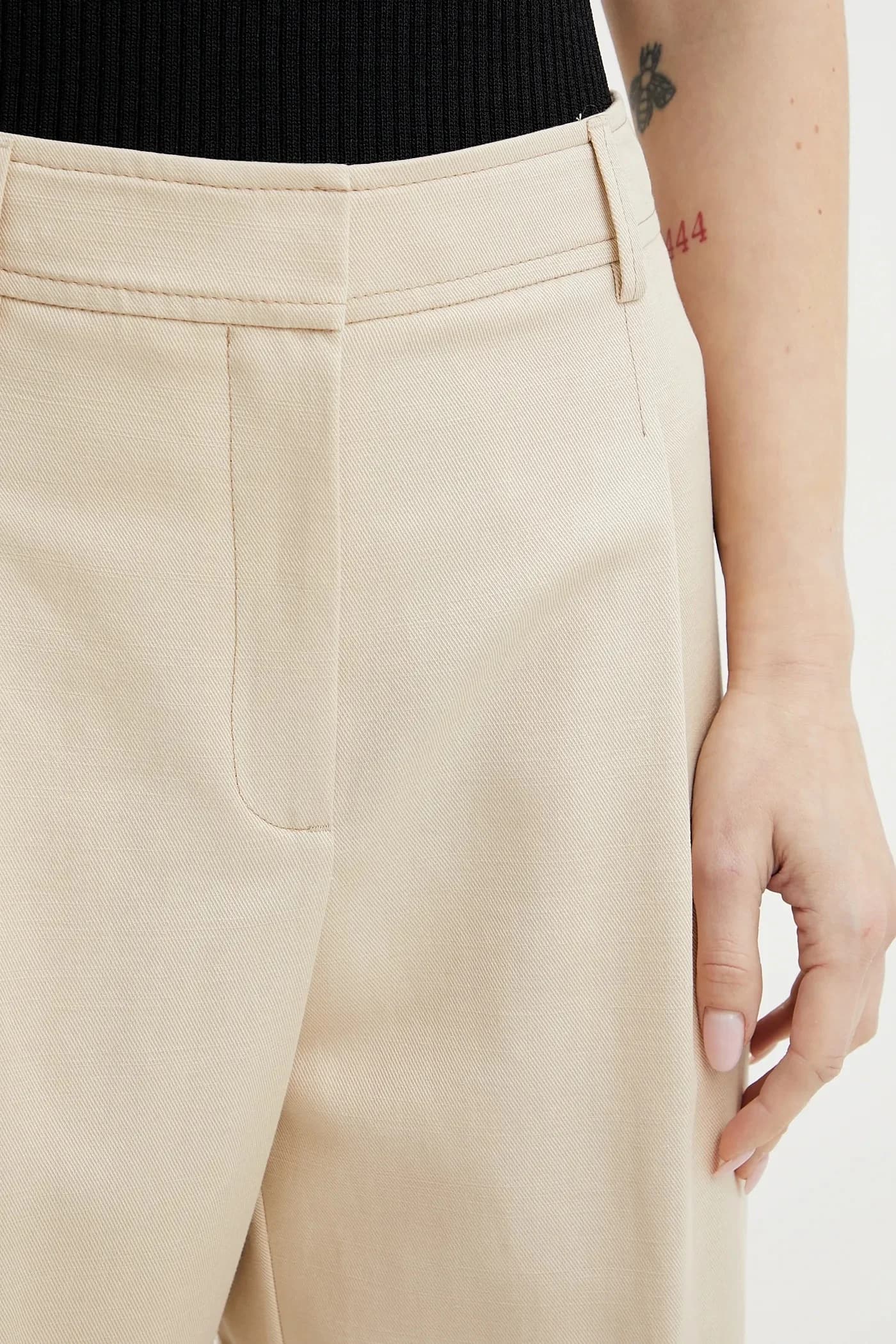 Брюки из смесового льна - фото 4