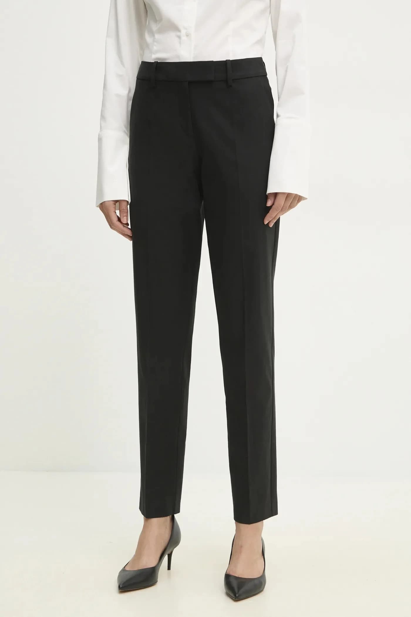 Костюмные брюки прямого кроя