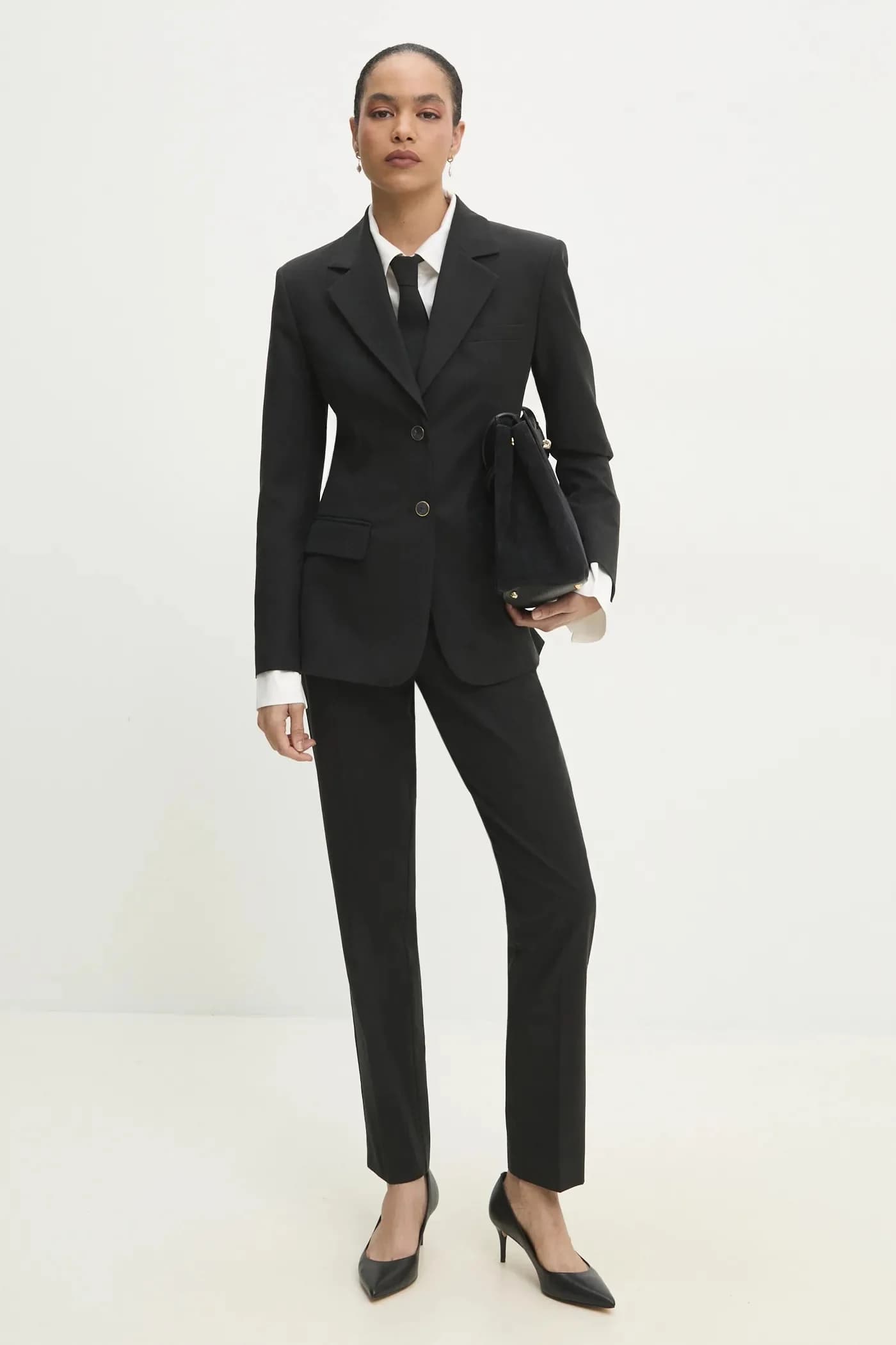 Костюмные брюки прямого кроя - фото 2