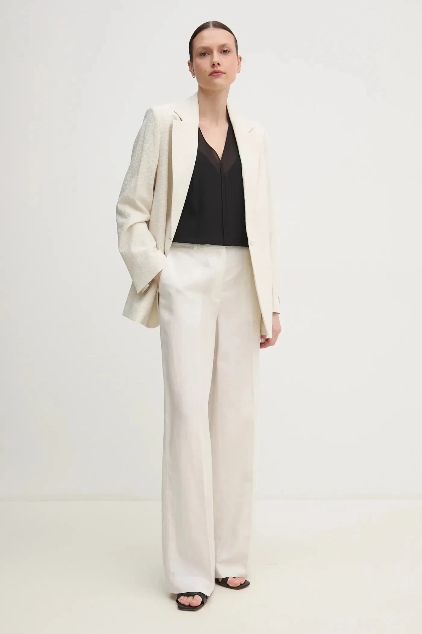 Брюки из смесового льна - фото 2