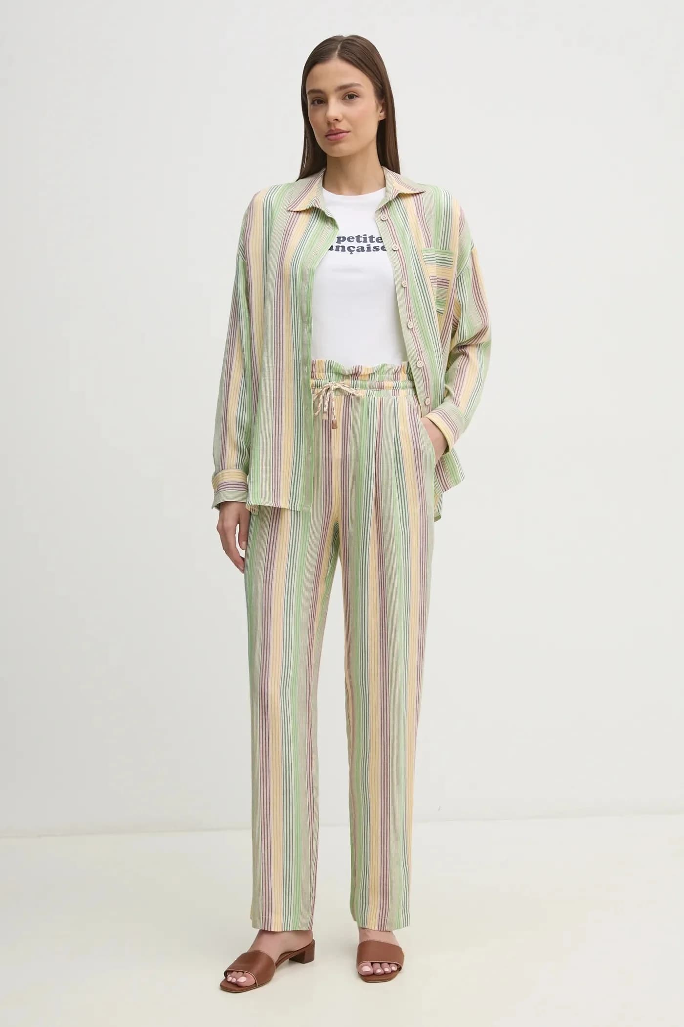 Брюки PETRUS из смесового льна - фото 2