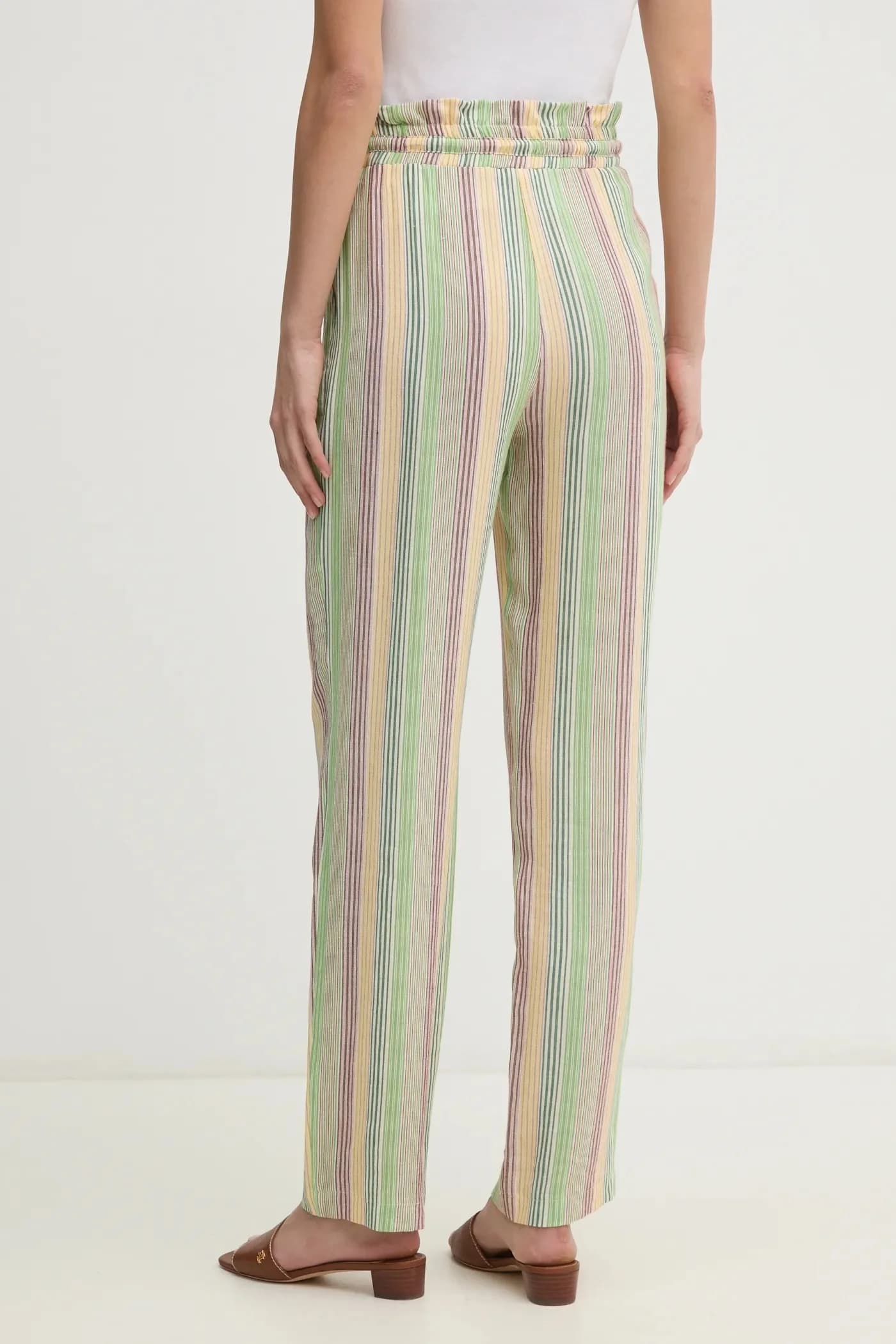 Брюки PETRUS из смесового льна - фото 3