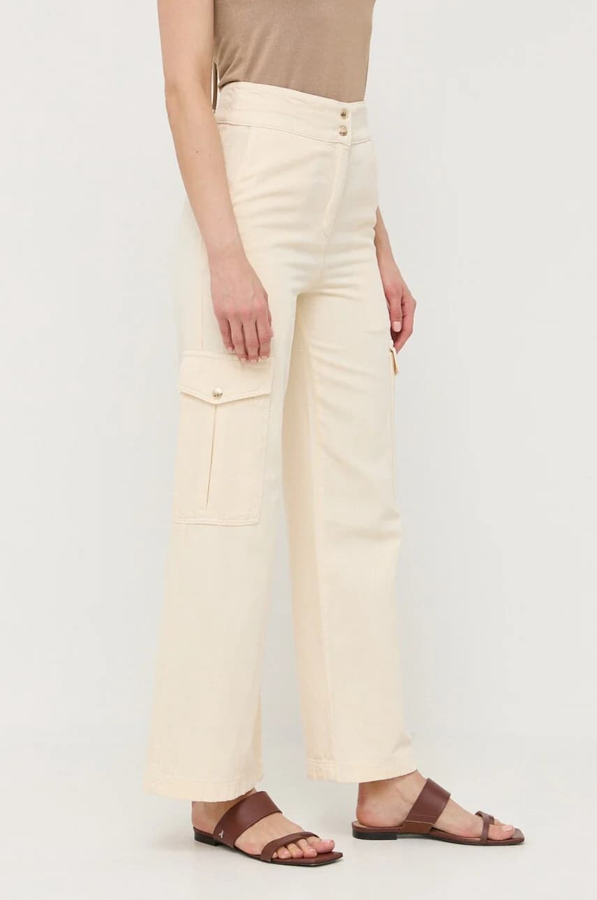 Брюки из смесового льна