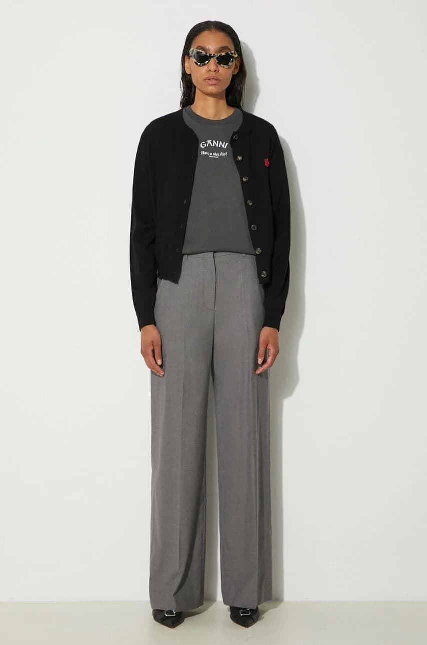 Прохладные шерстяные широкие брюки - фото 2