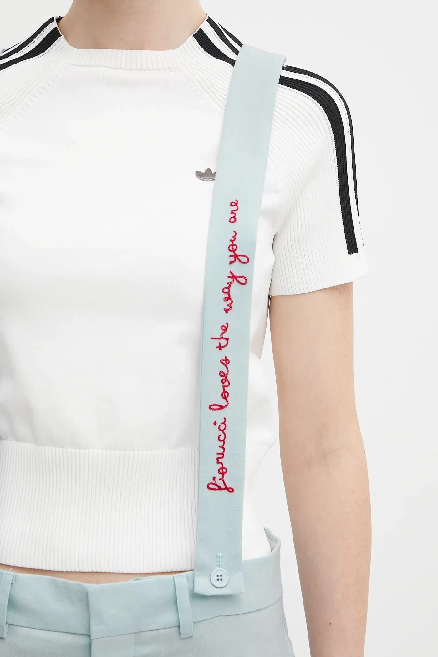 Шерстяные брюки с вышитыми подтяжками - фото 4