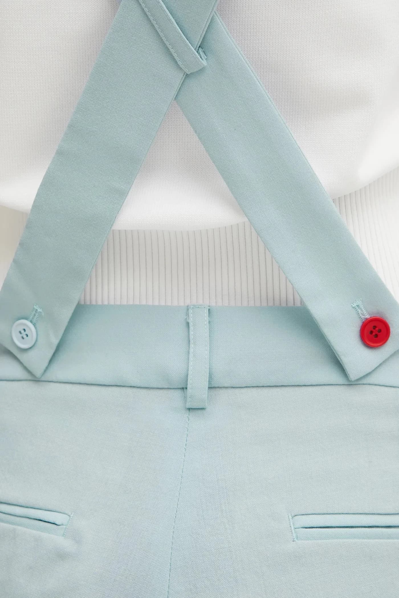 Шерстяные брюки с вышитыми подтяжками - фото 5