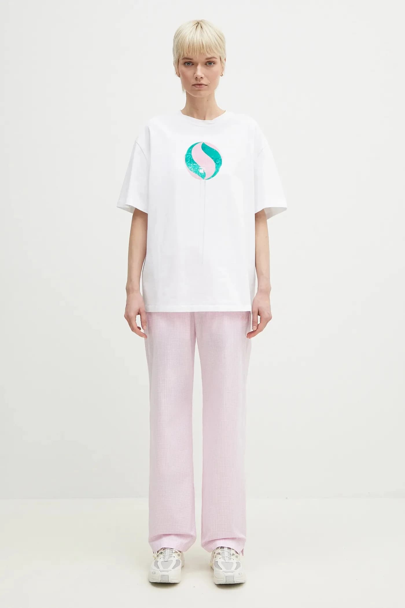 Хлопковые брюки с логотипом Gingham - фото 7