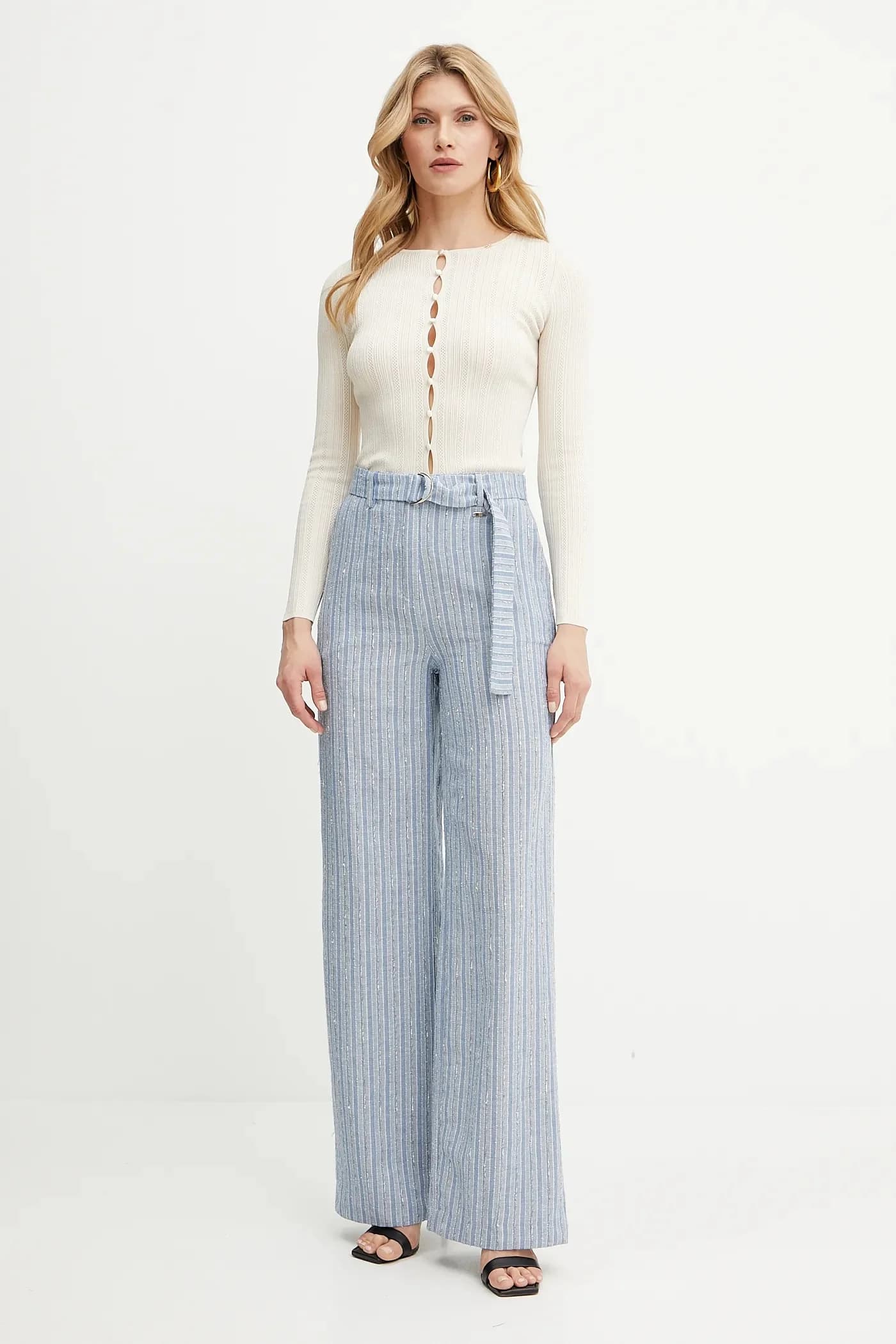 Брюки из смесового льна - фото 2