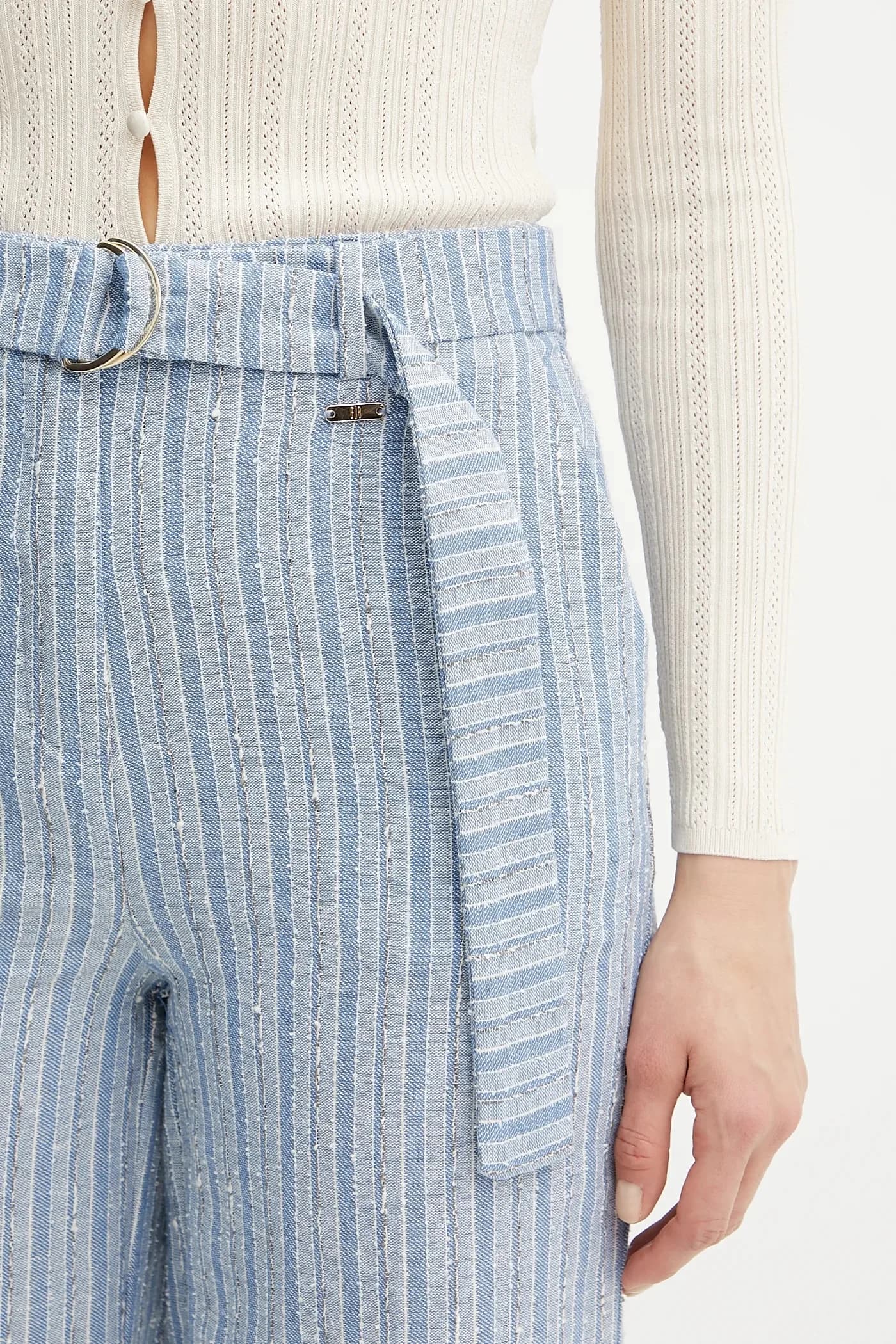 Брюки из смесового льна - фото 4