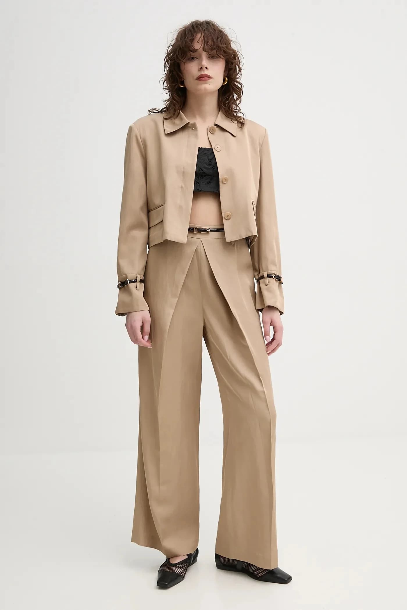 Брюки из смесового льна - фото 2