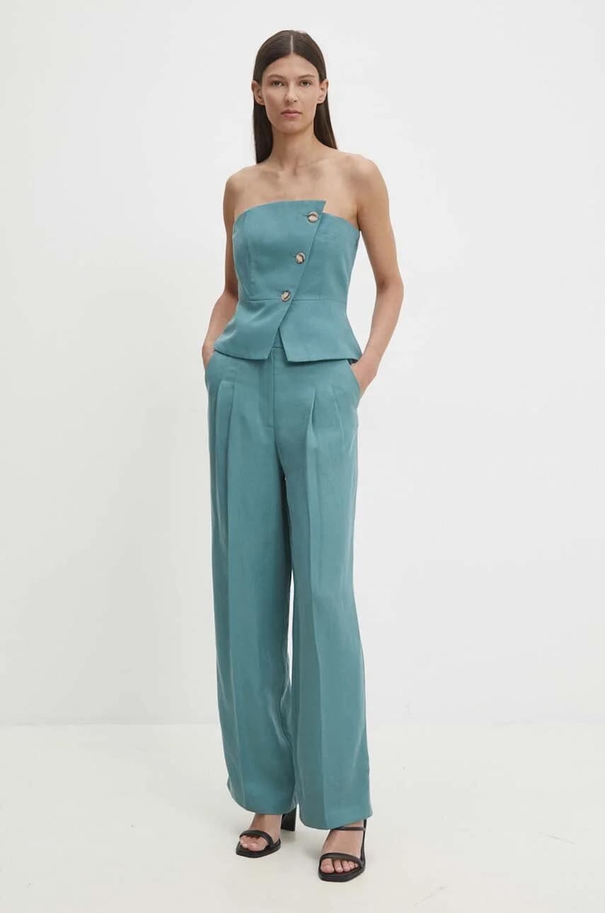 Брюки из смесового льна - фото 2