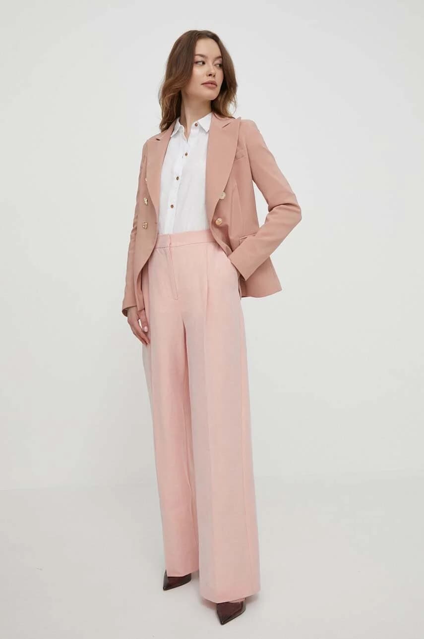 Брюки из смесового льна - фото 4