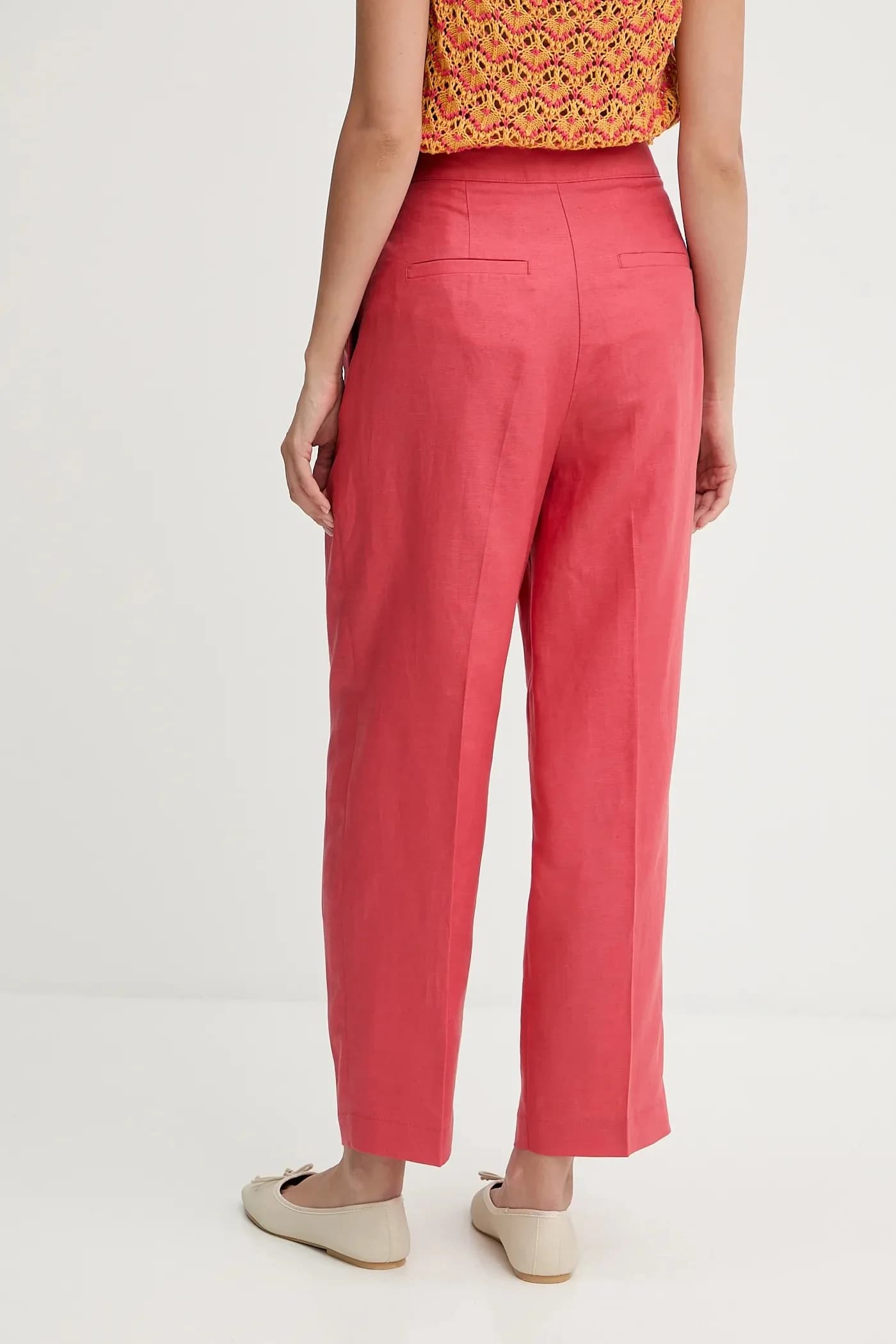 Брюки из смесового льна - фото 3