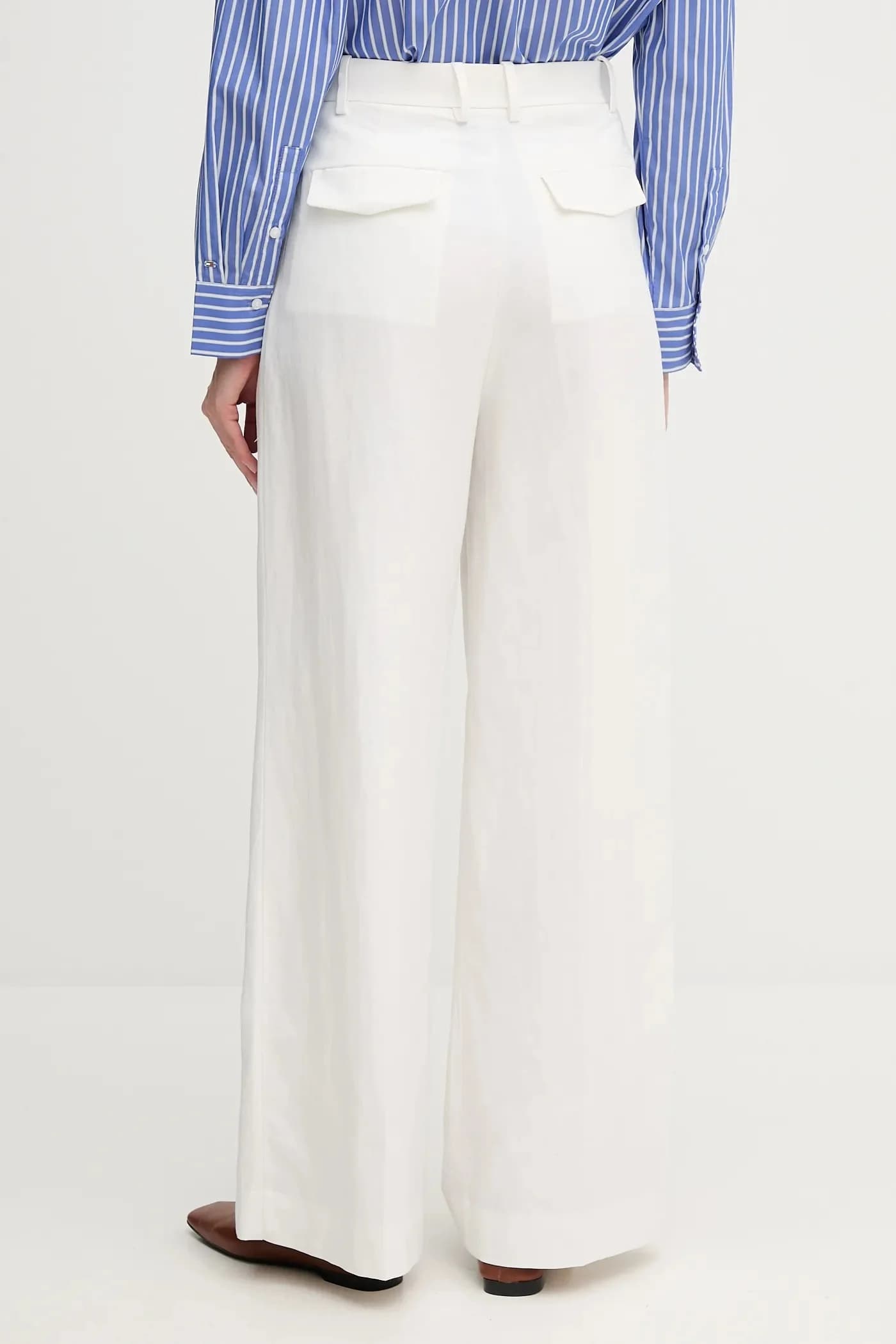 Брюки из смесового льна - фото 3