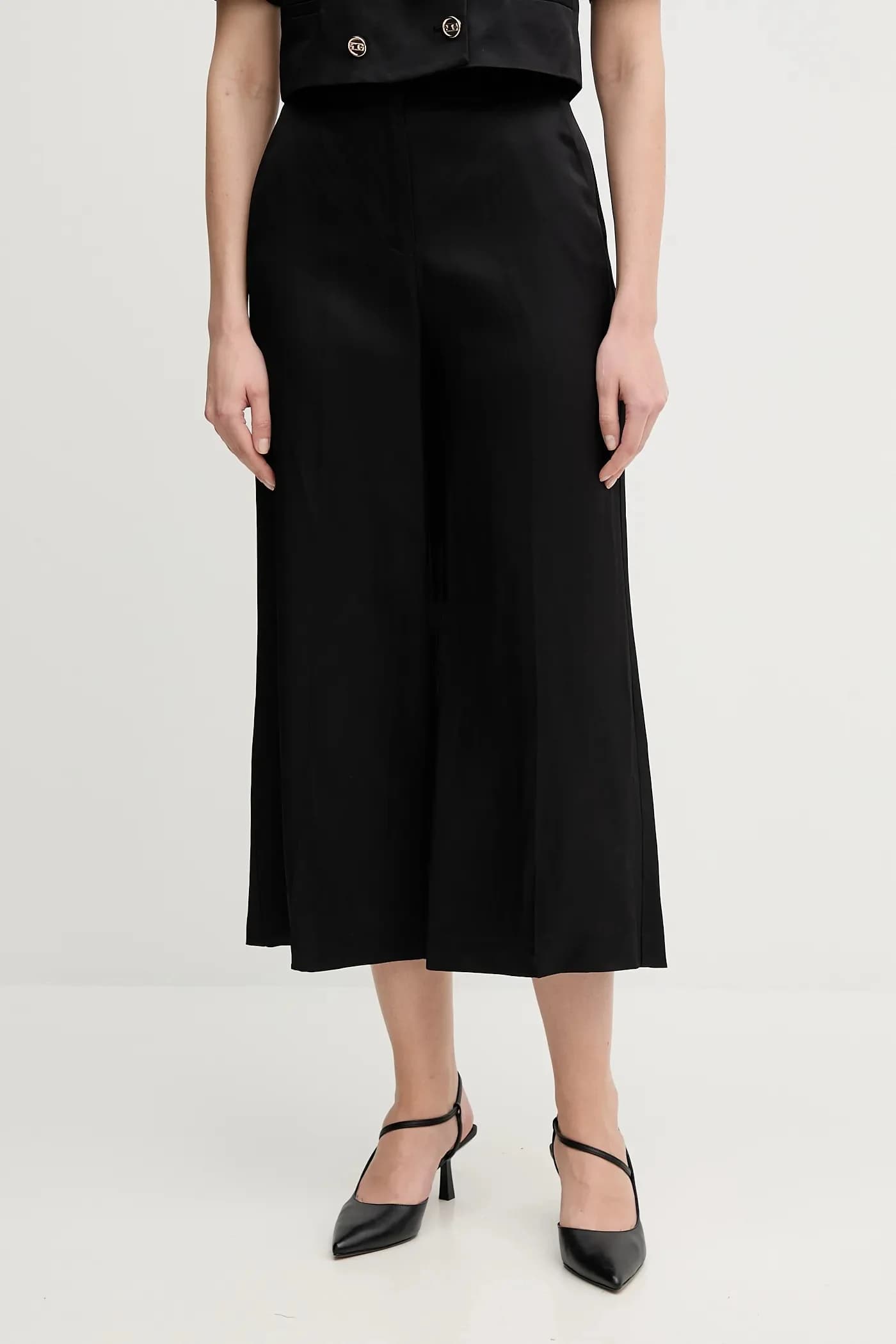 Брюки из смесового льна