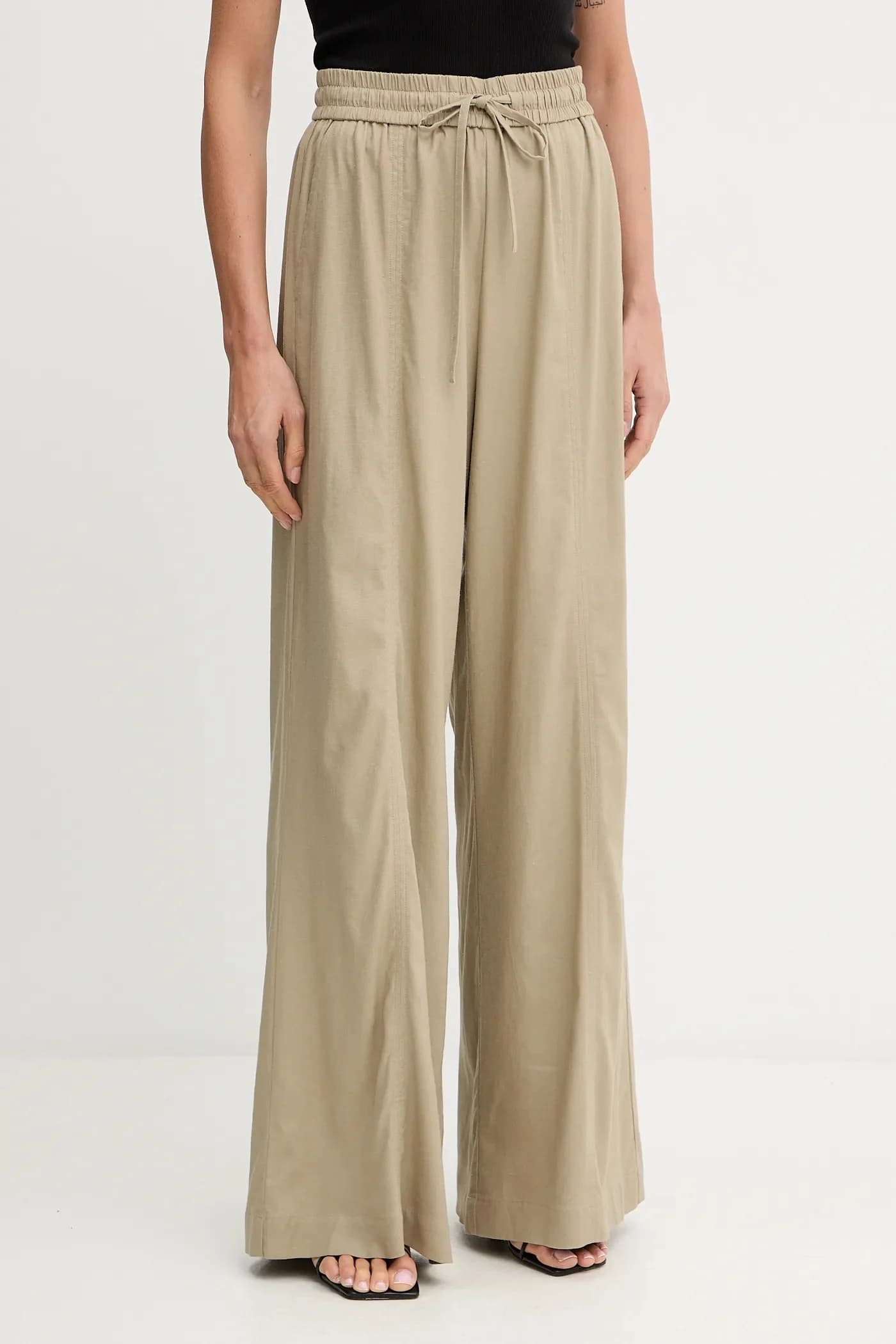 Брюки из смесового льна