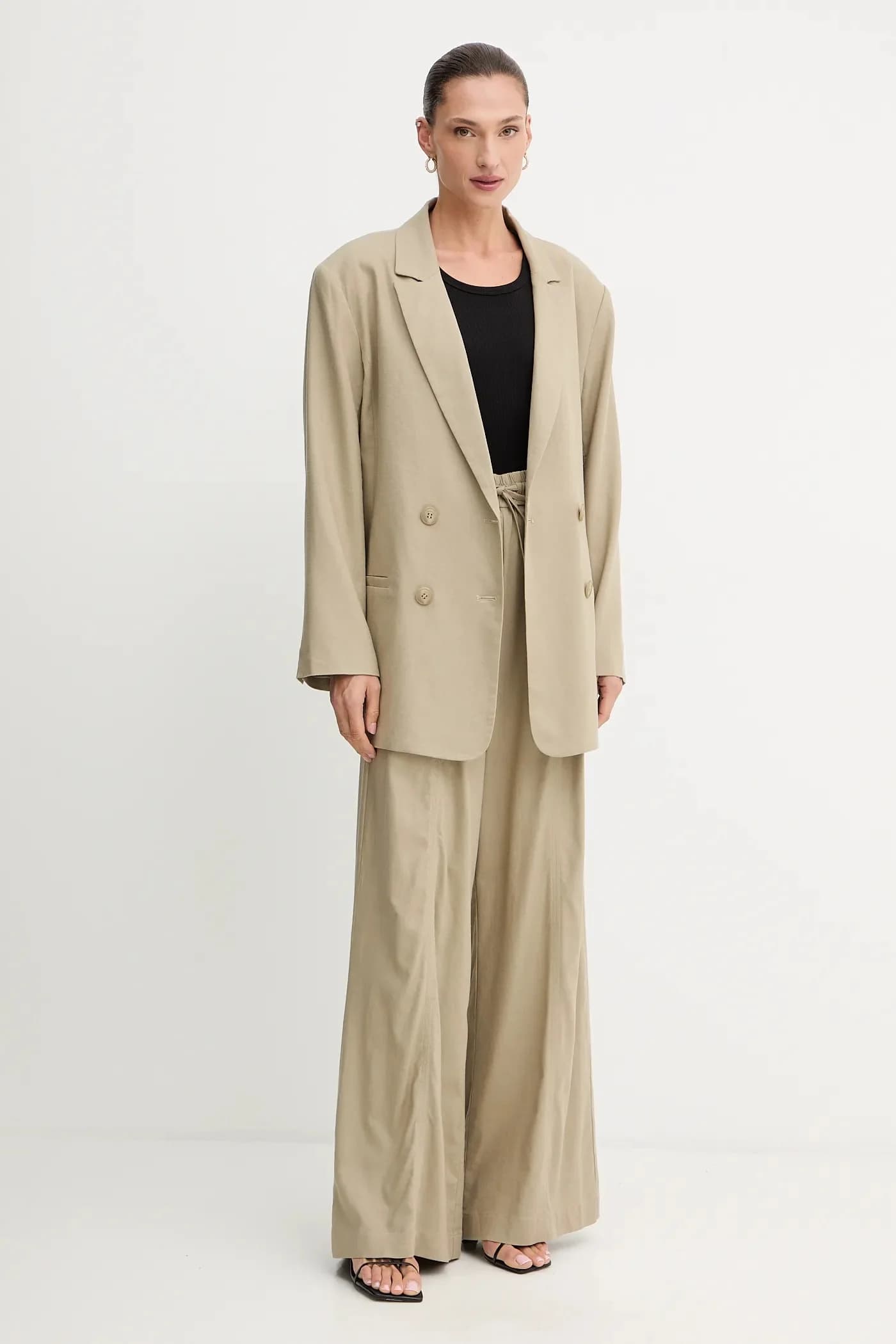 Брюки из смесового льна - фото 2