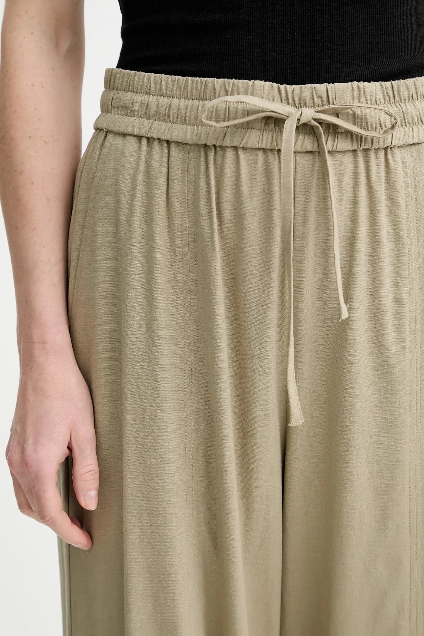 Брюки из смесового льна - фото 5