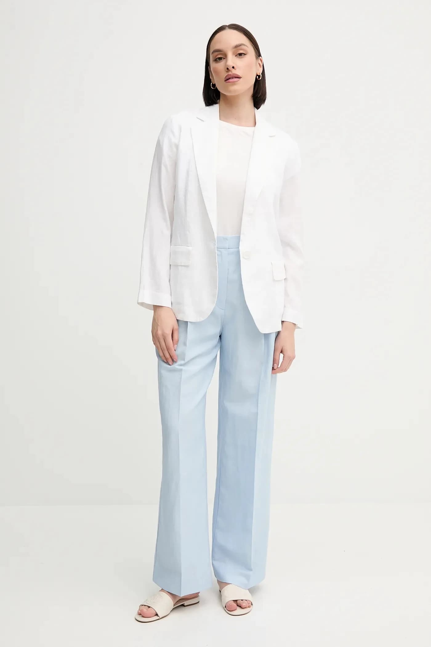 Брюки из смесового льна - фото 2