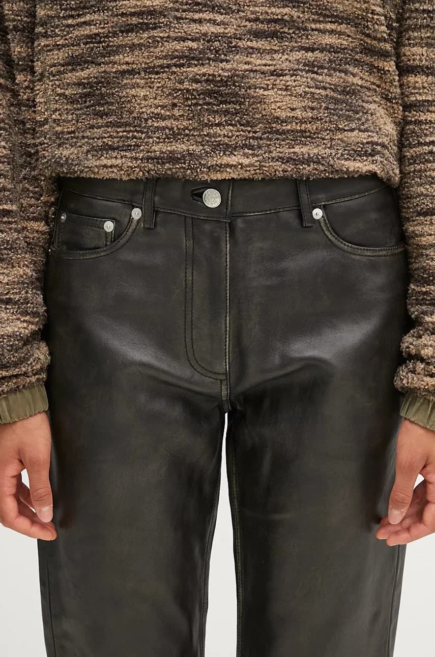 кожаные брюки Salynn - фото 4