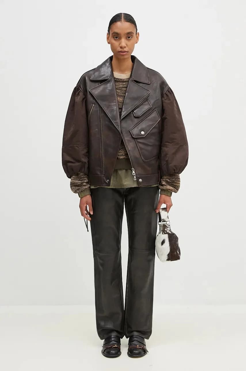 кожаные брюки Salynn - фото 5