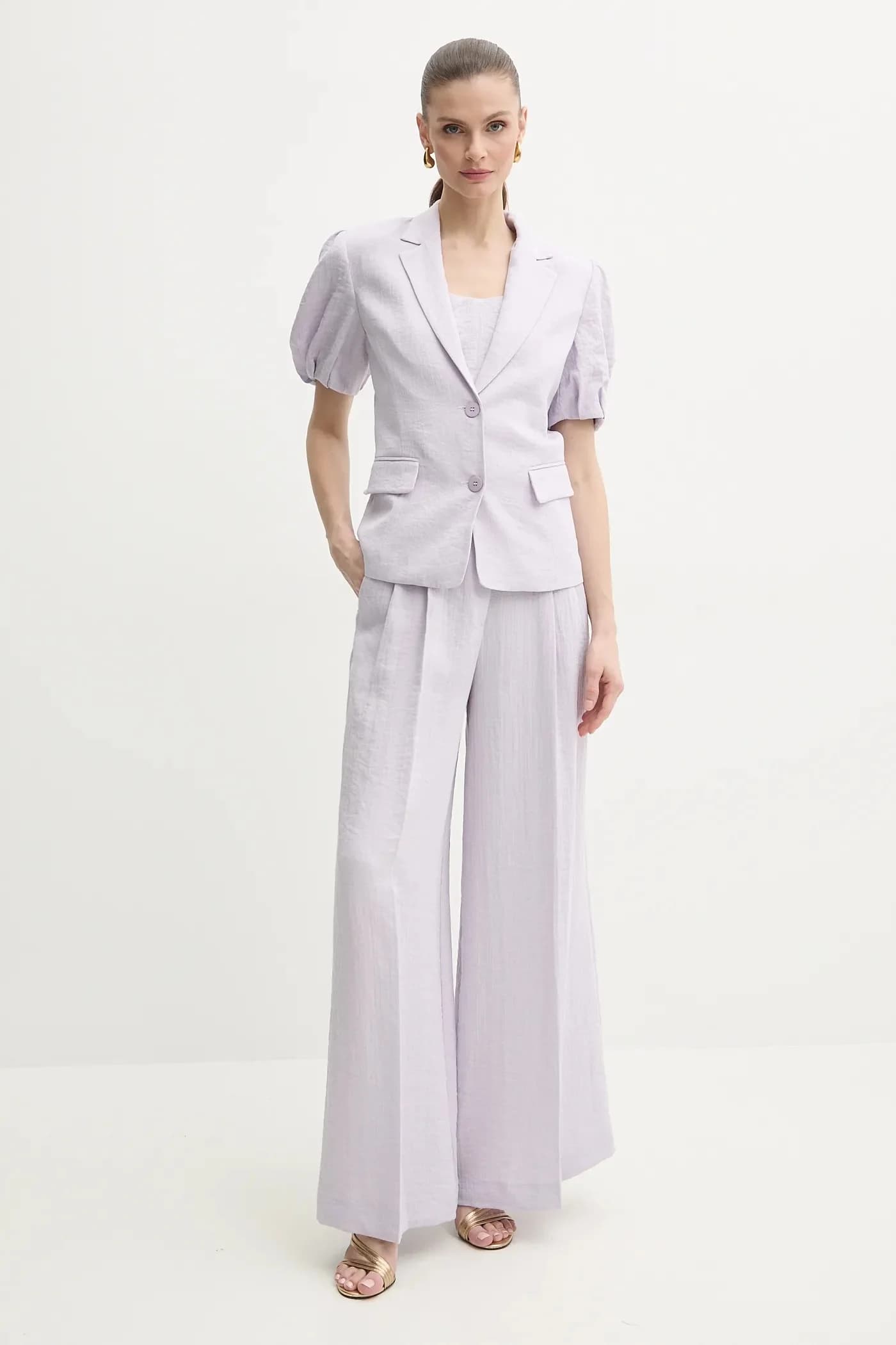 Брюки из смесового льна - фото 2