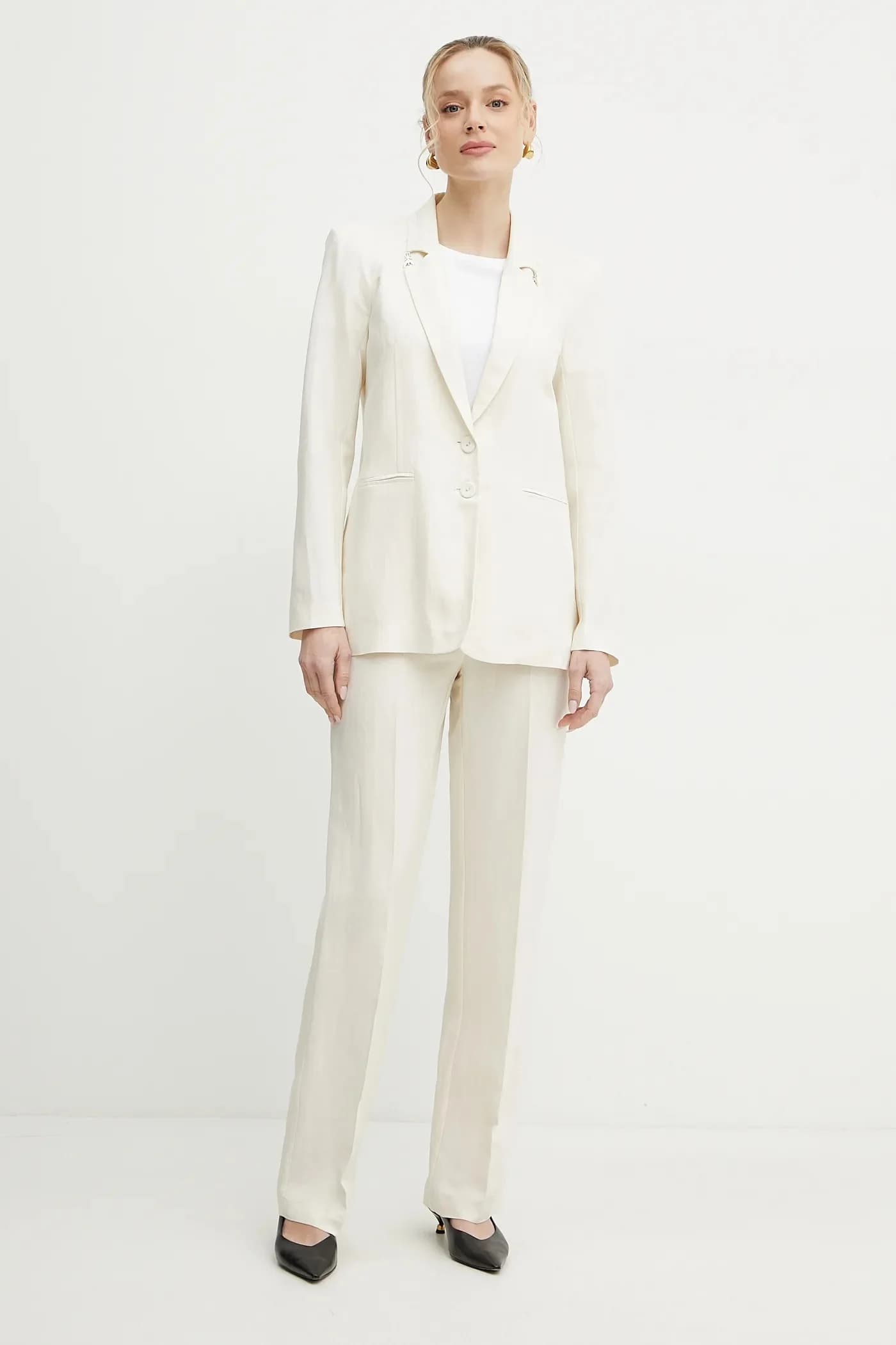 Брюки из смесового льна - фото 2