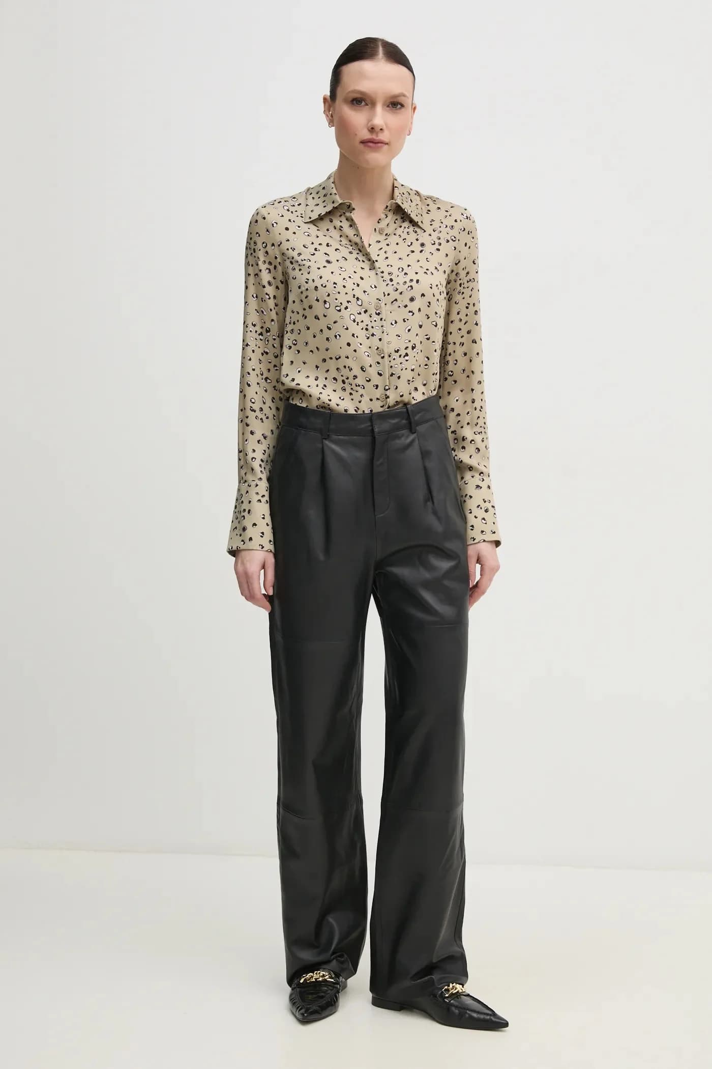 кожаные брюки Лорена - фото 2