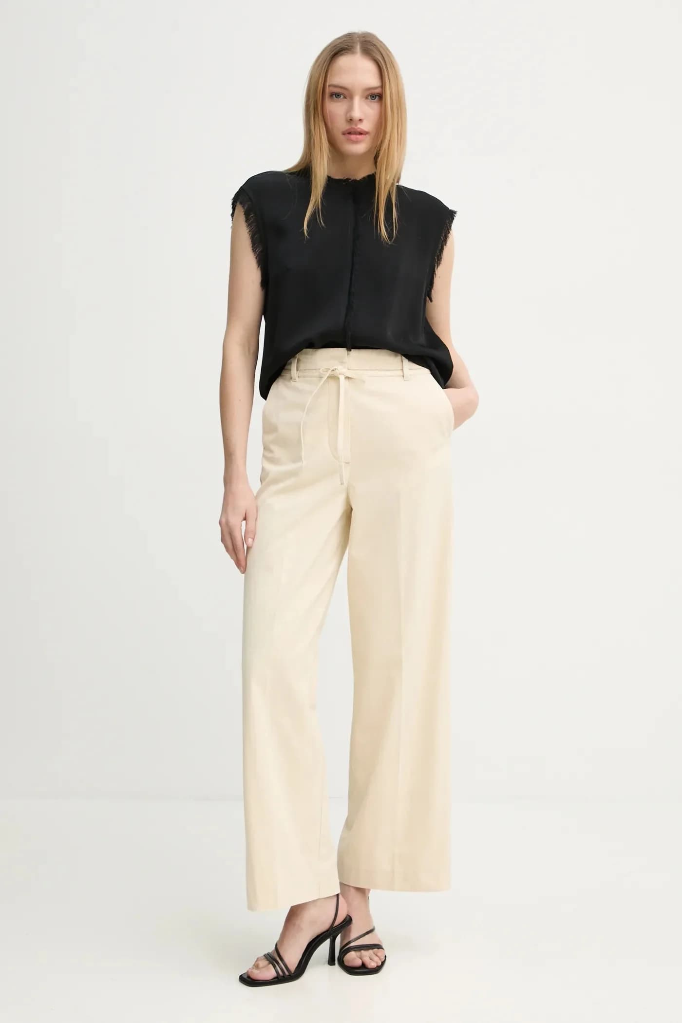 Нефритовые хлопковые брюки - фото 2